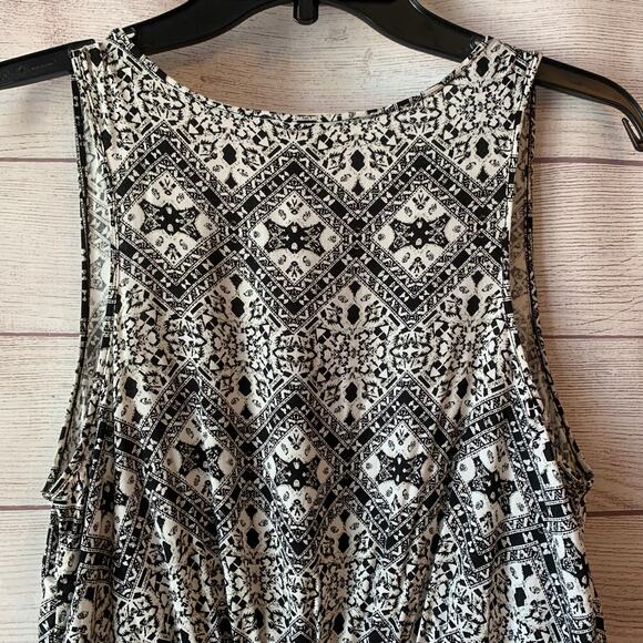 Pink Republic Geometric Pattern Dress Sleeveless Pocket Drawstring Waist Size L - Picture 8 of 12